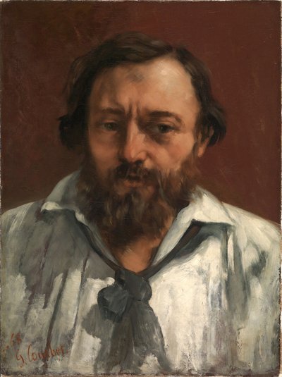 Porträtt av poeten Pierre Dupont av Gustave Courbet