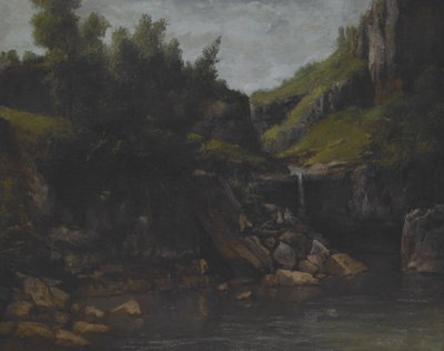 Cascade in a Rocky Landscape, ca 1872-4 (olja på duk) av Gustave Courbet