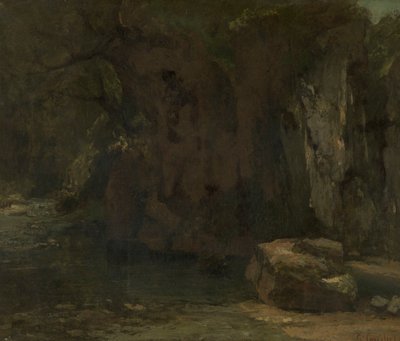 Klipporna vid La Loue av Gustave Courbet