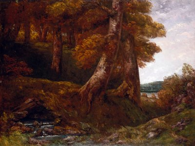 Entering the Forest, ca 1855 (olja på duk) av Gustave Courbet