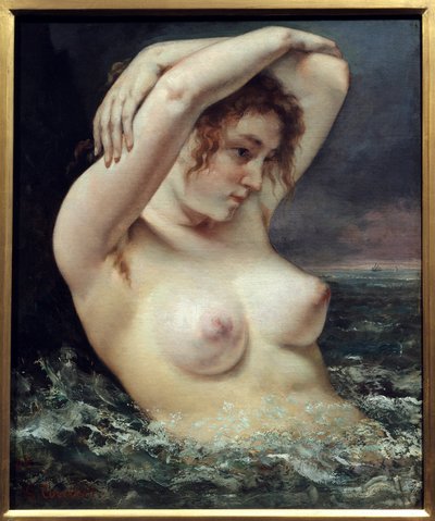 Kvinna på vågen av Gustave Courbet