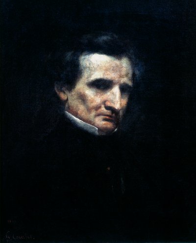 Hector Berlioz, fransk romantisk kompositör, 1850 av Gustave Courbet