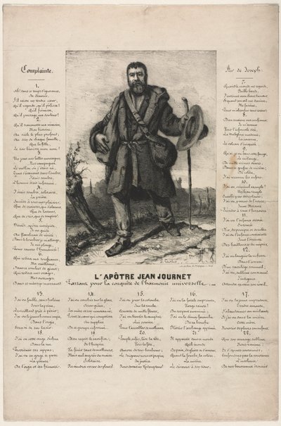 Jean Journet avgår för erövringen av universell harmoni, 1850. av Gustave Courbet