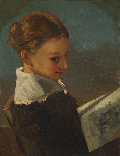 Julieta Courbet vid tio års ålder av Gustave Courbet