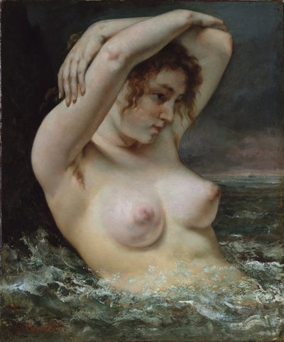 Kvinnan i vågorna av Gustave Courbet