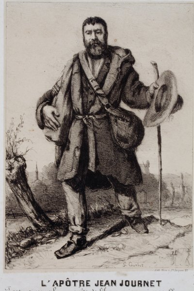 Aposteln Jean Journet ger sig av för att erövra den universella harmonin av Gustave Courbet