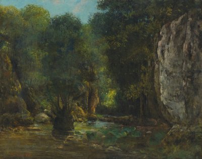 Le Puits Noir (Loue-ravinerna) av Gustave Courbet