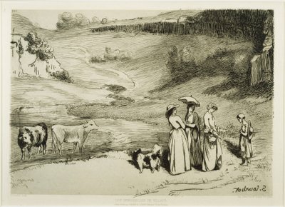 Les Demoiselles de village av Gustave Courbet