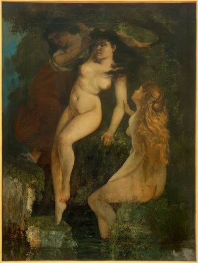 De tre badarna av Gustave Courbet