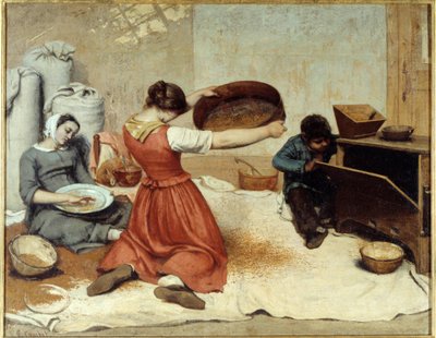 Vetesliparna Målning av Gustave Courbet (1819-1877) 1854 Mått 1,31 x 1,67 m Nantes, Museum of Fine Arts av Gustave Courbet