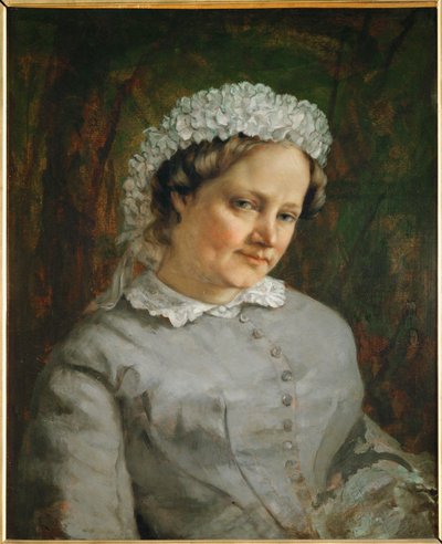 Madame Proudhon, hustru till filosofen Pierre-Joseph Proudhon (målning på duk) av Gustave Courbet