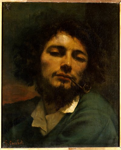 Människan har pipan (h s/t 0,45 x 0,37), målning av Gustave Courbet från 1849 (1819-1877) Montpellier. Fabre Museum. av Gustave Courbet