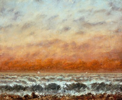 Marine (olja på duk) av Gustave Courbet