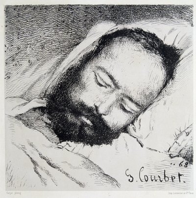 Bårhusporträtt av Proudhon, 1865-01-20 - av Gustave Courbet av Gustave Courbet