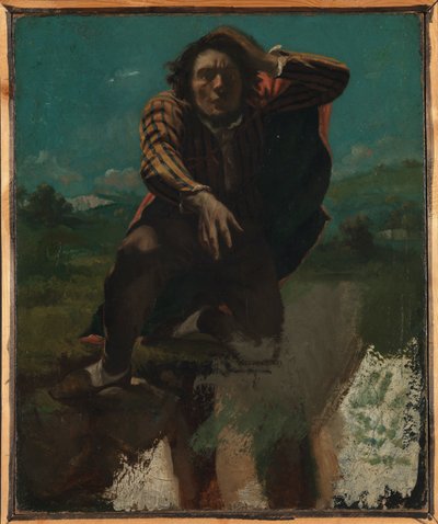 På kanten av klippan av Gustave Courbet