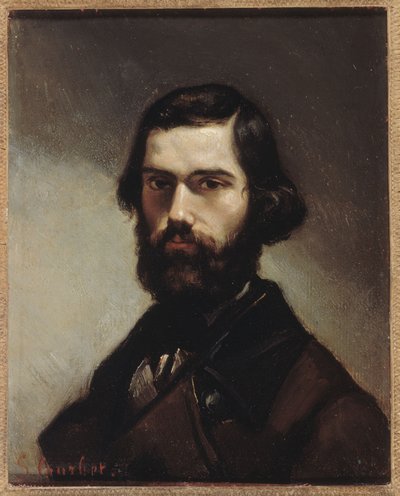 Porträtt av Jules Vallès (1832–1885), författare. av Gustave Courbet