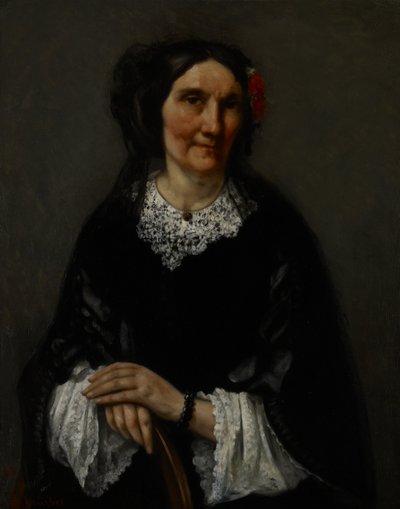 Porträtt av Anika Psalmon, fru Robin av Gustave Courbet