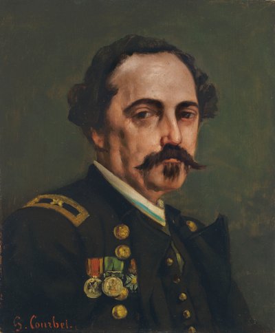 Porträtt av general Gustave Paul Cluseret 1823-1900. av Gustave Courbet