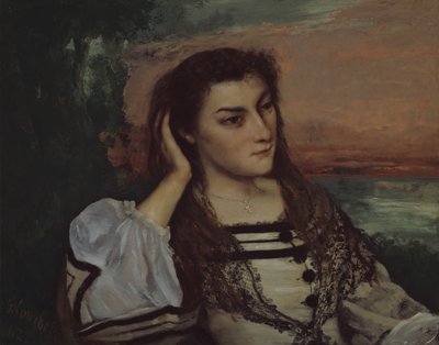 Rêverie (Porträtt av Gabrielle Borreau) av Gustave Courbet