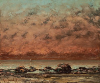 The Black Rocks i Trouville av Gustave Courbet