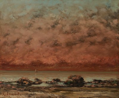 De svarta klipporna vid Trouville av Gustave Courbet