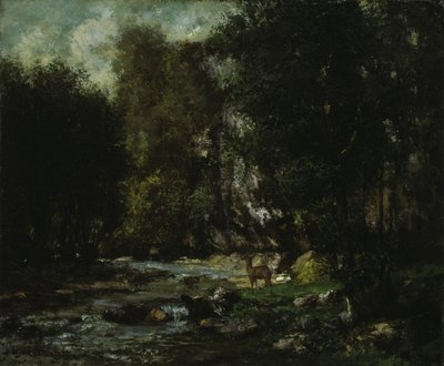 Bäcken av Les Puits-Noir, ca 1855 (olja på duk) av Gustave Courbet