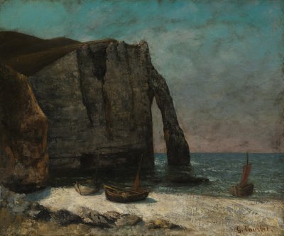 Klippan vid Étretat, efter 1872. av Gustave Courbet