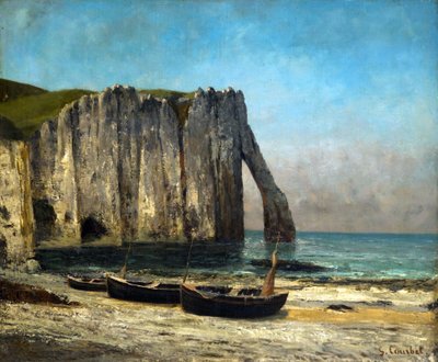 Klipporna i Étretat, 1869. av Gustave Courbet