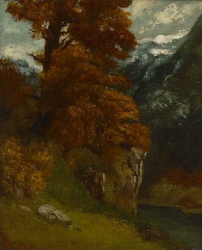 Dalen vid Ornans (Doubs stränder; Hösteffekt) av Gustave Courbet