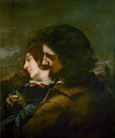The Happy Lovers (olja på duk) av Gustave Courbet