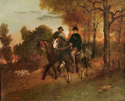 Återkomsten från jakten, 1857 av Gustave Courbet