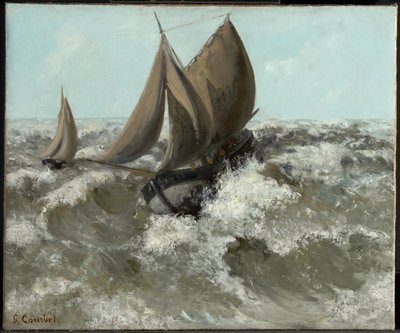 Segelbåten (Havslandskap) av Gustave Courbet
