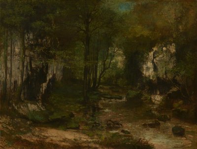 Bäcken (Le Ruisseau du Puits-Noir; Loue-dalen) av Gustave Courbet