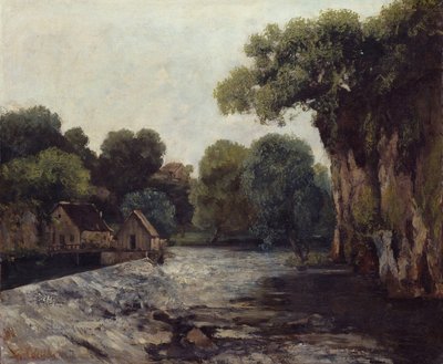 Fördämningen vid bruket, 1866 av Gustave Courbet