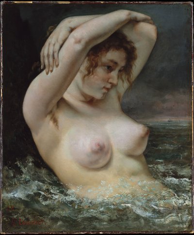 Kvinnan i vågorna av Gustave Courbet