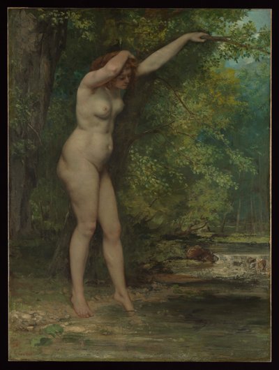 Den unga badande kvinnan av Gustave Courbet