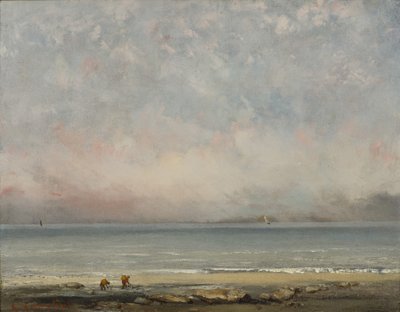 Stranden i Trouville, ca 1865. av Gustave Courbet