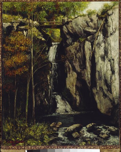 Gour de Conches fall, Myon (olja på duk av Gustave Courbet