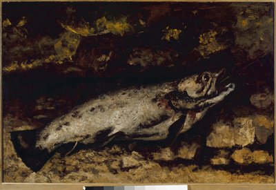 Öringen (olja på duk av Gustave Courbet