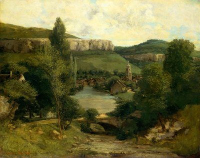 Utsikt över Ornans, ca 1850 av Gustave Courbet