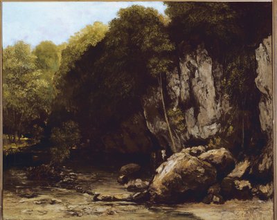 Utsikt över platsen för Le Puits-Noir nära Ornans i Doubs (olja på duk av Gustave Courbet