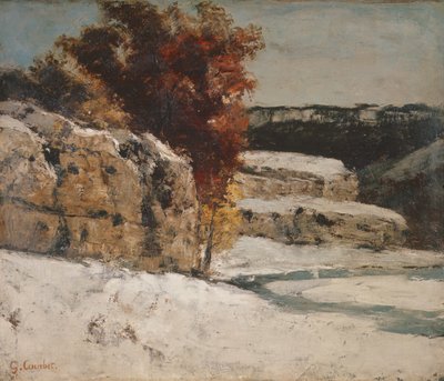 Vinterlandskap, 1865-70 av Gustave Courbet