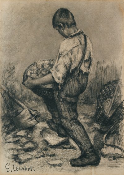 Ung stenbrytare, c1864-1865 av Gustave Courbet