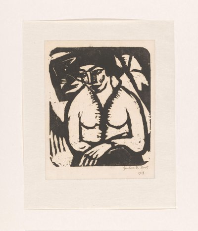 sittande kvinna av Gustave De Smet (signed by artist)