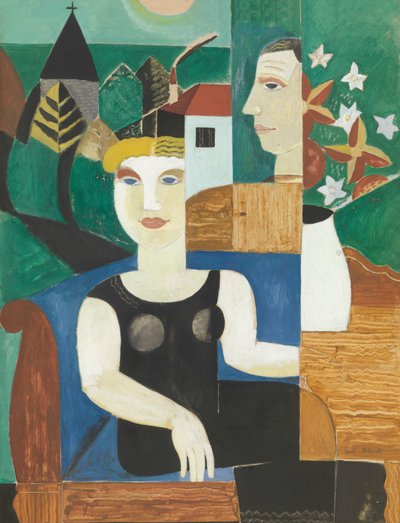 Konstnären och hans hustru i månskenet (Us in Deurle) av Gustave de Smet