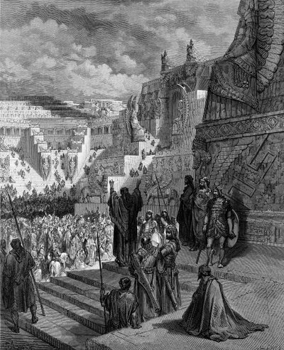 Artaxerxes ger judarna frihet. - Bibeln av Gustave Dore