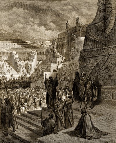 Artaxerxes ger judarna frihet. - Bibeln av Gustave Dore