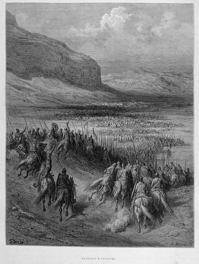 Slaget vid Antiokia under det första korståget av Gustave Doré av Gustave Dore