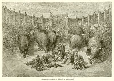 Judar i fångenskap i hippodromen i Alexandria av Gustave Dore
