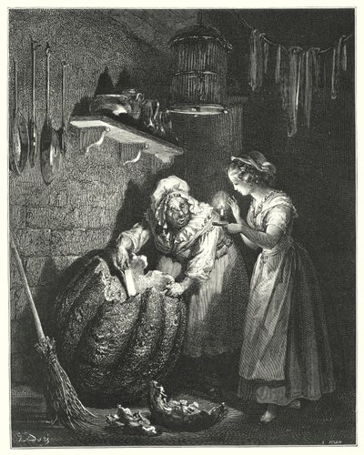 Cendrillon; Askungen (gravyr) av Gustave Dore